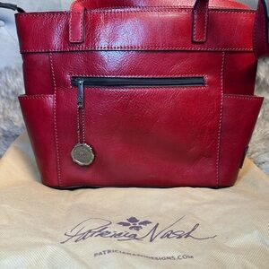Patricia Nash Red Leather Tote